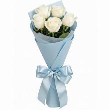 Букет 5 Белых роз Проуд в Вольное