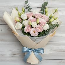 Букет цветов из:  Лизиантусы #REPLACE_PRED# Вольное