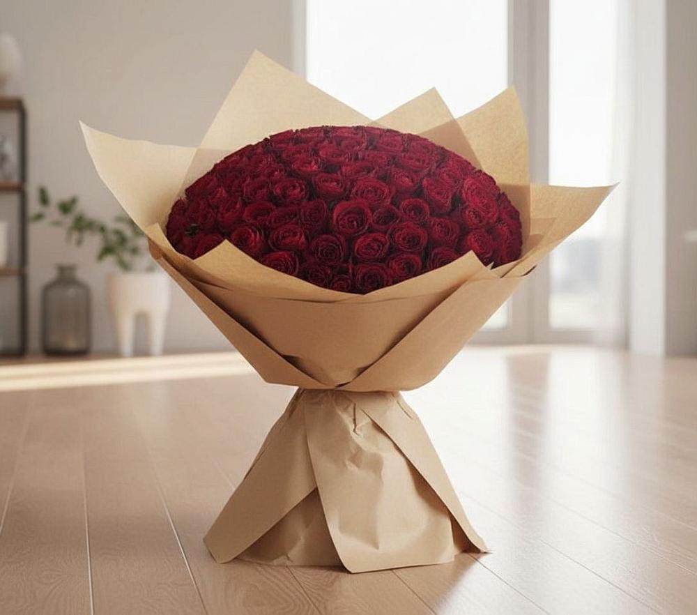 Букет 101 Красная роза в Вольное